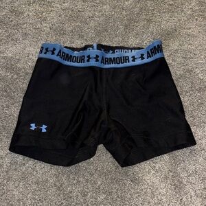 Under Armour Black Shorts with Blue Accents
